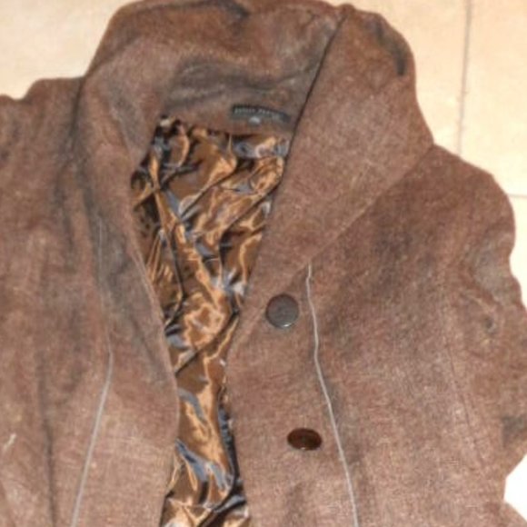 EVELYNE BRANDT LUXURY COAT 100% VIRGIN WOOL LINING NEW - Picture 8 of 8